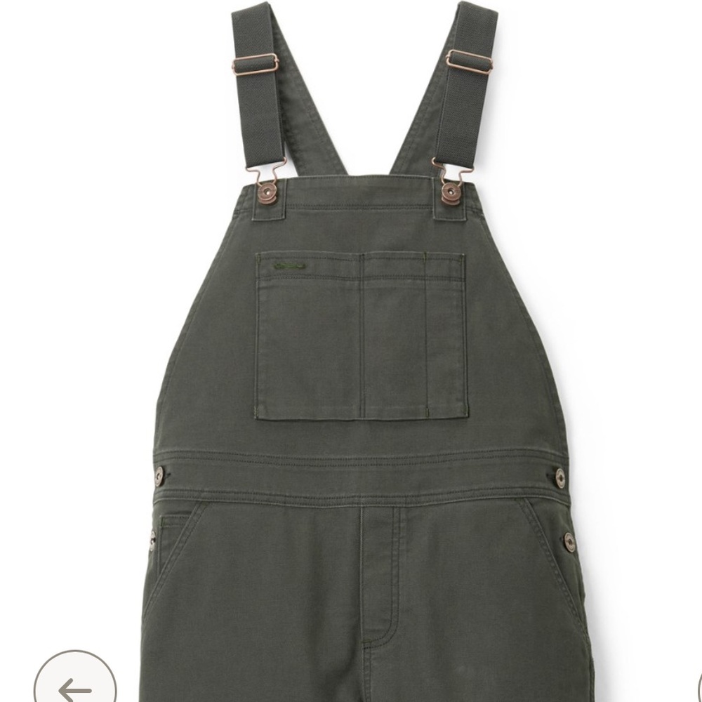 REI trailsmith black denim overalls- womens